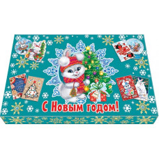 Коробка новогодних подвесок (год Кролика)