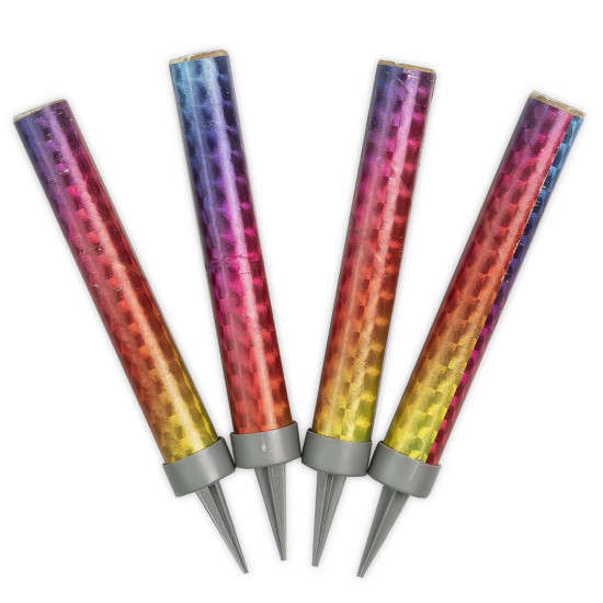 Свеча Фонтан для торта, 30 сек, Яркая радуга, Голография, 10 см, 4 шт. Свеча Фонтан для торта, 30 сек, Яркая радуга, Голография, 10 см, 4 шт.