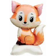 Шар 3D (24''/61 см) Фигура на подставке,(воздух) Лисенок, 1 шт.