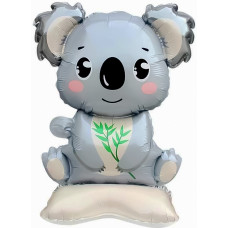 Шар 3D (23''/58 см) Фигура на подставке,(воздух)  Коала, 1 шт.
