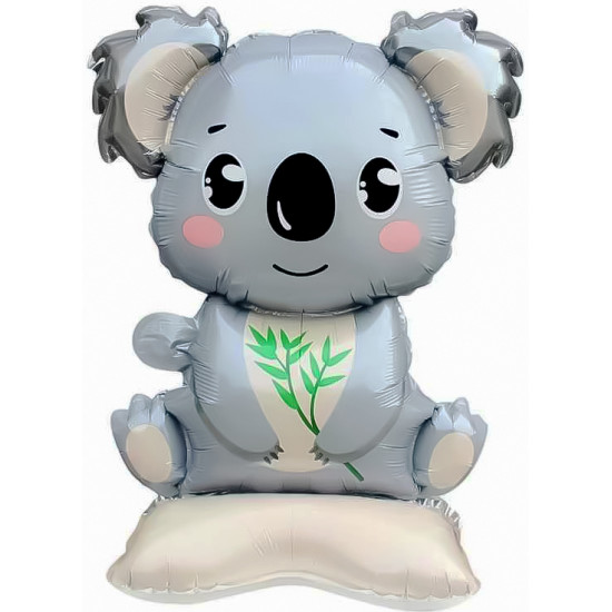 Шар 3D (23''/58 см) Фигура на подставке,(воздух)  Коала, 1 шт.