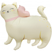 Шар (27''/69 см) Фигура, Кошечка с бантом, Сатин, 1 шт. в уп.