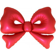 Шар (50''/127 см) Фигура, Бант, Красный, Сатин, 1 шт.
