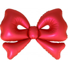 Шар (50''/127 см) Фигура, Бант, Красный, Сатин, 1 шт.