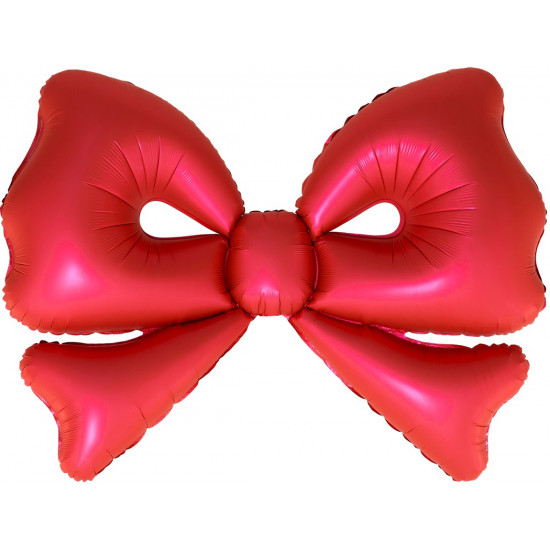 Шар (50''/127 см) Фигура, Бант, Красный, Сатин, 1 шт.
