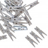 Декоративные прищепки, 3 мм, Серебро, 24 шт.