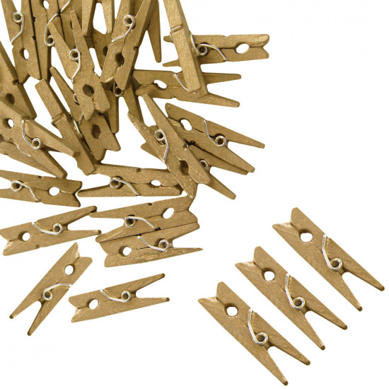 Декоративные прищепки, 3 мм, Золото, 24 шт.