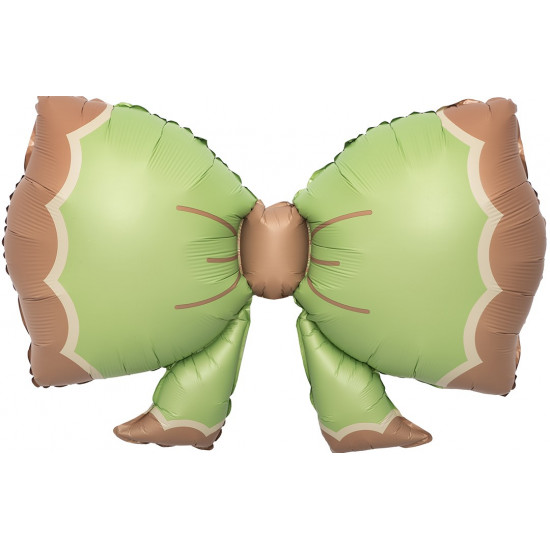 Шар (37''/94 см) Фигура, Бант, Мятный, Сатин, 1 шт. в уп.