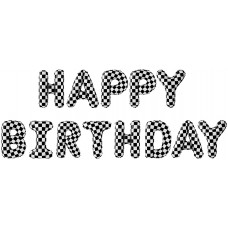 Набор шаров-букв (16''/41 см) Мини-Надпись "Happy Birthday", Пит-Стоп, 1 шт.