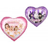 Шар (18''/46 см) Сердце, Любимая игра, Розовый/Сиреневый, 1 шт.