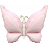 Шар (37''/94 см) Фигура, Нежная бабочка, Розовый, Сатин, 1 шт.