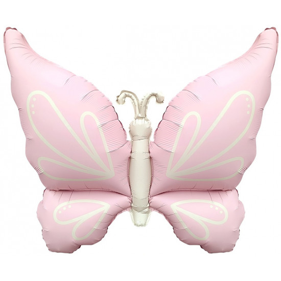 Шар (37''/94 см) Фигура, Нежная бабочка, Розовый, Сатин, 1 шт.