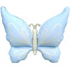 Шар (37''/94 см) Фигура, Нежная бабочка, Голубой, Сатин, 1 шт.