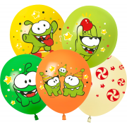 Шар (12''/30 см) Ам Ням, Ассорти, пастель, 1 ст, 25 шт.