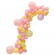 Гирлянда из воздушных шаров, Набор №7, Нежный микс, Макарунс, 75 шт.