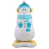 Шар 3D (47''/119 см) Фигура на подставке (воздух) Снеговик в голубом шарфе, 1 шт. в уп.