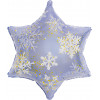 Шар (19''/48 см) Фигура, Снежинка, Морозные искры, Голубой/Золото, 1 шт. в уп. Шар (19''/48 см) Фигура, Снежинка, Морозные искры, Голубой/Золото, 1 шт. в уп.
