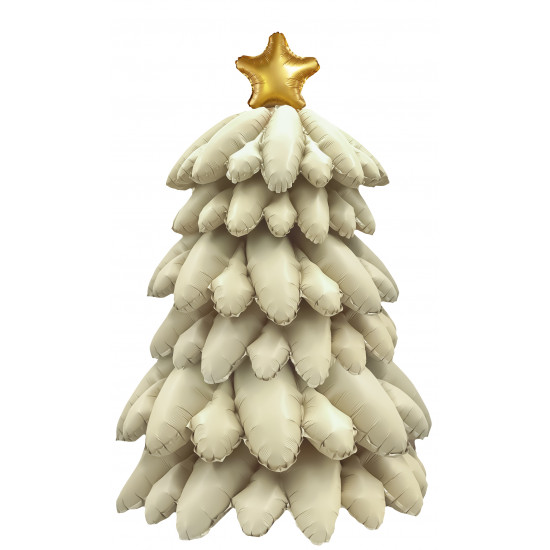 Шар 3D (51''/130 см) Фигура (воздух) Новогодняя елка, Кремовый, Сатин, 1 шт. в уп. Шар 3D (51''/130 см) Фигура (воздух) Новогодняя елка, Кремовый, Сатин, 1 шт. в уп.
