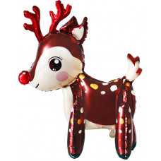 Шар 3D (50''/127 см) Фигура (воздух) Милый олень, 1 шт. в уп.