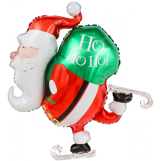 Шар (35''/89 см) Фигура, Дед Мороз с подарками, 1 шт. в уп.