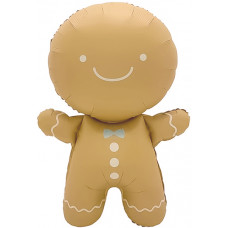 Шар (32''/81 см) Фигура, Пряничный человечек, Сатин, 1 шт. в уп. Шар (32''/81 см) Фигура, Пряничный человечек, Сатин, 1 шт. в уп.