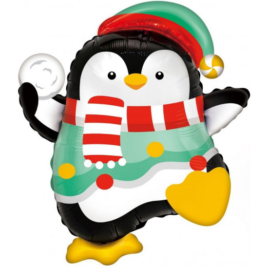 Шар (26''/66 см) Фигура, Пингвин со снежком, 1 шт. в уп. Шар (26''/66 см) Фигура, Пингвин со снежком, 1 шт. в уп.