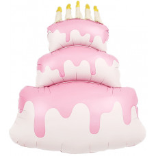 Шар (38''/97 см) Фигура, Торт со свечками, Розовый, Сатин, 1 шт. в уп. Шар (38''/97 см) Фигура, Торт со свечками, Розовый, Сатин, 1 шт. в уп.