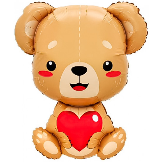 Шар (31''/79 см) Фигура, Мишка с сердцем, 1 шт. в уп. Шар (31''/79 см) Фигура, Мишка с сердцем, 1 шт. в уп.