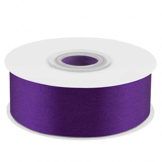 Лента атласная (2,5 см*22,85 м) Темно-фиолетовый, 1 шт.