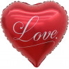 Шар (18''/46 см) Сердце, Любовь, Красный, 1 шт. в уп.