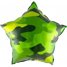 Шар (18''/46 см) Звезда, Камуфляж, 1 шт.