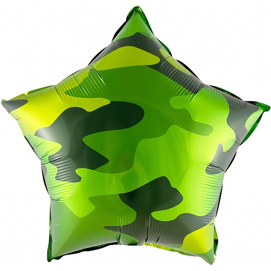 Шар (18''/46 см) Звезда, Камуфляж, 1 шт.