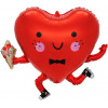 Шар (26''/66 см) Сердце, Влюбленный смайл, Красный, 1 шт. Шар (26''/66 см) Сердце, Влюбленный смайл, Красный, 1 шт.