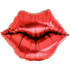 Шар (28''/71 см) Фигура, Губы, Поцелуй, 1 шт.