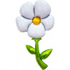 Шар (43''/109 см) Цветок, надув воздухом, Белый, 1 шт. в уп.
