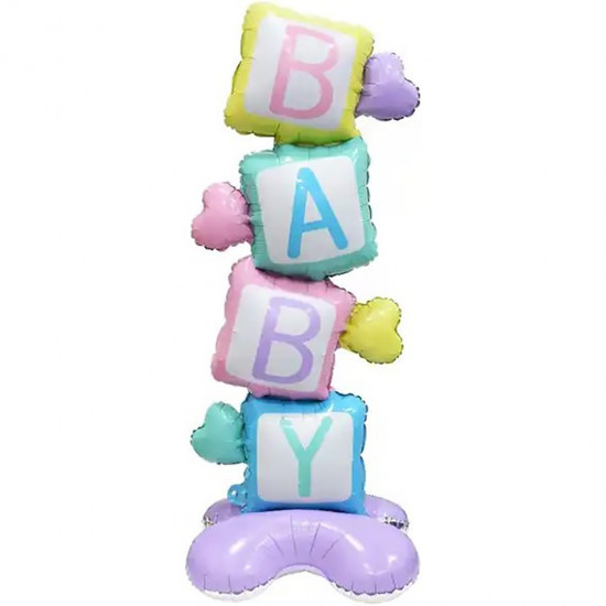 Шар 3D (45''/114 см) Фигура на подставке,(воздух)  BABY, 1 шт. в уп.