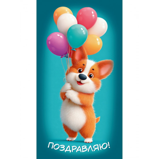 Dream Cards Конверт для денег Поздравляю (щенок) 1-11-0162