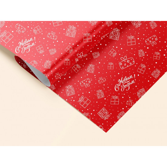 OPTIMA Упаковочная бумага Подарочки  (70*100см, 10 л)(Собств. разраб.)