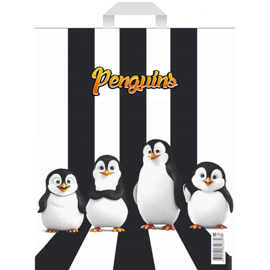 Пакет петлевой Веселые пингвины 28х34/60 мкм
