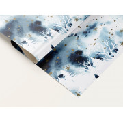 Упаковочная бумага Сияние в лесу (70х100, 10 л, 5+0 доп пантон золото)