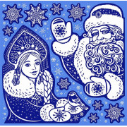 Наклейка оформительская новогодняя ( пластизоль )