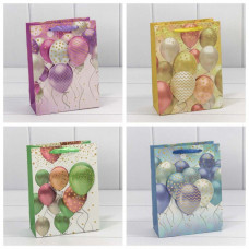 Пакет подарочный с 3D аппликацией "Воздушные шары" (микс) 18*23*10 210г 1/20 1/360