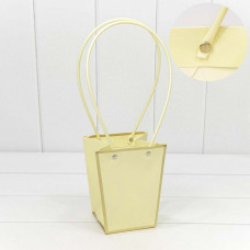 Пакет подарочный "Ваза для цветов" 15,5*13*9,5 с золотой рамкой Бежевый 1/10 1/150 Пакет подарочный "Ваза для цветов" 15,5*13*9,5 с золотой рамкой Бежевый 1/10 1/150