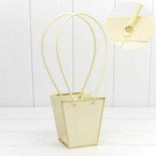 Пакет подарочный "Ваза для цветов" 12,5*12*8 с золотой рамкой Бежевый 1/10 1/200 Пакет подарочный "Ваза для цветов" 12,5*12*8 с золотой рамкой Бежевый 1/10 1/200