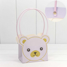 Пакет подарочный "Ваза для цветов" 14,5*10*14,5 "Мишка" Бледно-сиреневый 1/10 1/150 Пакет подарочный "Ваза для цветов" 14,5*10*14,5 "Мишка" Бледно-сиреневый 1/10 1/150