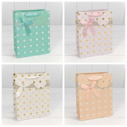 Пакет подарочный "Леди" с тиснением (микс) 18*23*10 230г 1/20 1/360