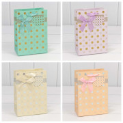 Пакет подарочный "Леди" с тиснением (микс) 14*20*8 210г 1/20 1/480