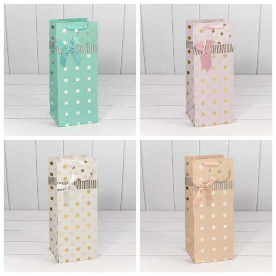 Пакет подарочный "Леди" с тиснением (микс) 14*35*14 230г 1/20 1/240