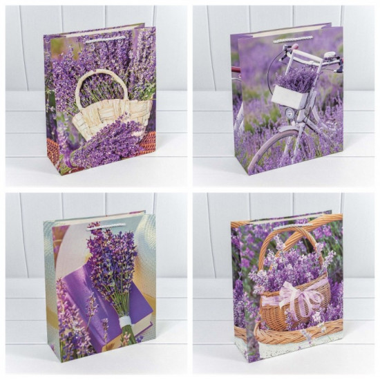 Пакет подарочный "Лаванда" (микс 190) 26*32*10 210г 1/20 1/240 Пакет подарочный "Лаванда" (микс 190) 26*32*10 210г 1/20 1/240