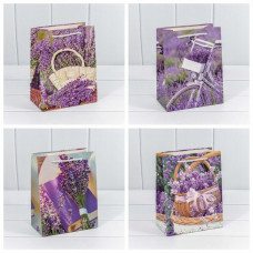 Пакет подарочный "Лаванда" (микс 190) 18*23*10 210г 1/20 1/360